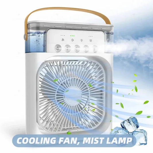 Portable Air Conditioner Fan USB Electric Fan | Led Night Light Water Mist