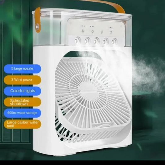 Portable Air Conditioner Fan USB Electric Fan | Led Night Light Water Mist